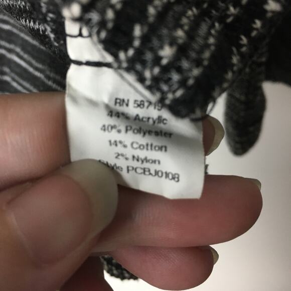 Notations Cropped Jacket Black Gray MP - Picture 7 of 8